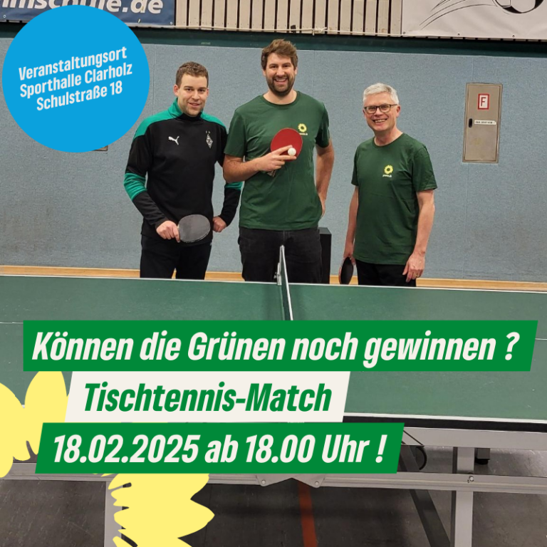 Einladung zum Tischtennis